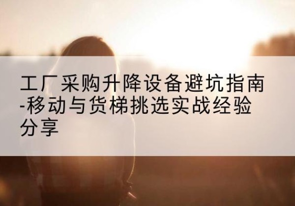 延安移动式升降机怎么选-工厂采购升降设备避坑指南-移动与货梯挑选实战经验分享