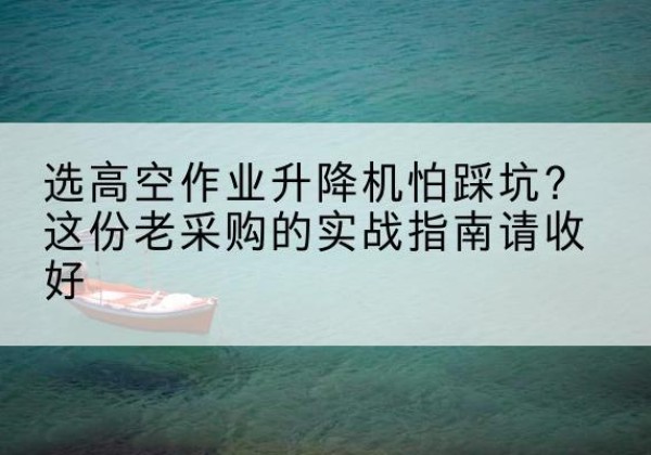 延安高空作业升降机厂家推荐-选高空作业升降机怕踩坑？这份老采购的实战指南请收好